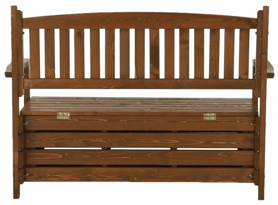 Záhradná lavička, hnedá, 123,5 cm, DILKA