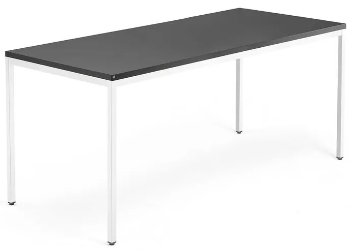 Kancelársky pracovný stôl QBUS, 1800x800 mm, čierna/biela