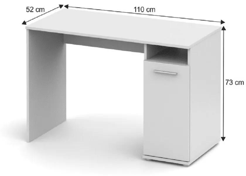 Kondela PC stôl, biela, NOKO-SINGA 21
