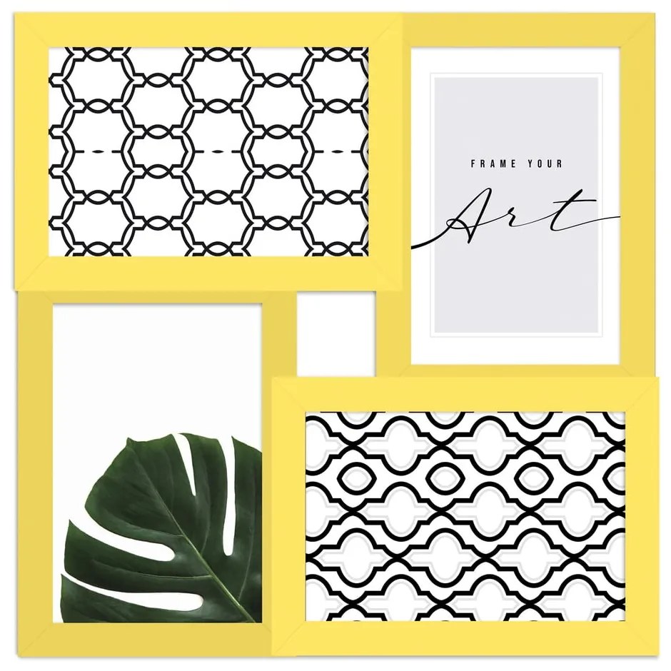 Žltý rámček na stenu 27x27 cm – knor