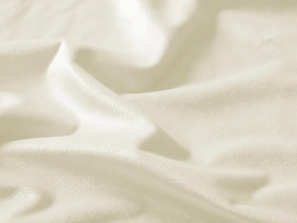 Biante Zamatový okrúhly obrus Velvet Premium SVP-003 Smotanový Ø 100 cm