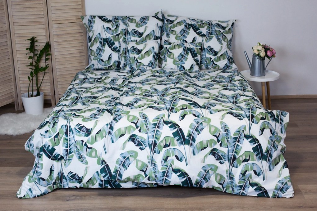 Jahu Posteľné obliečky  Leafs 140×200cm, 70 x 90 cm