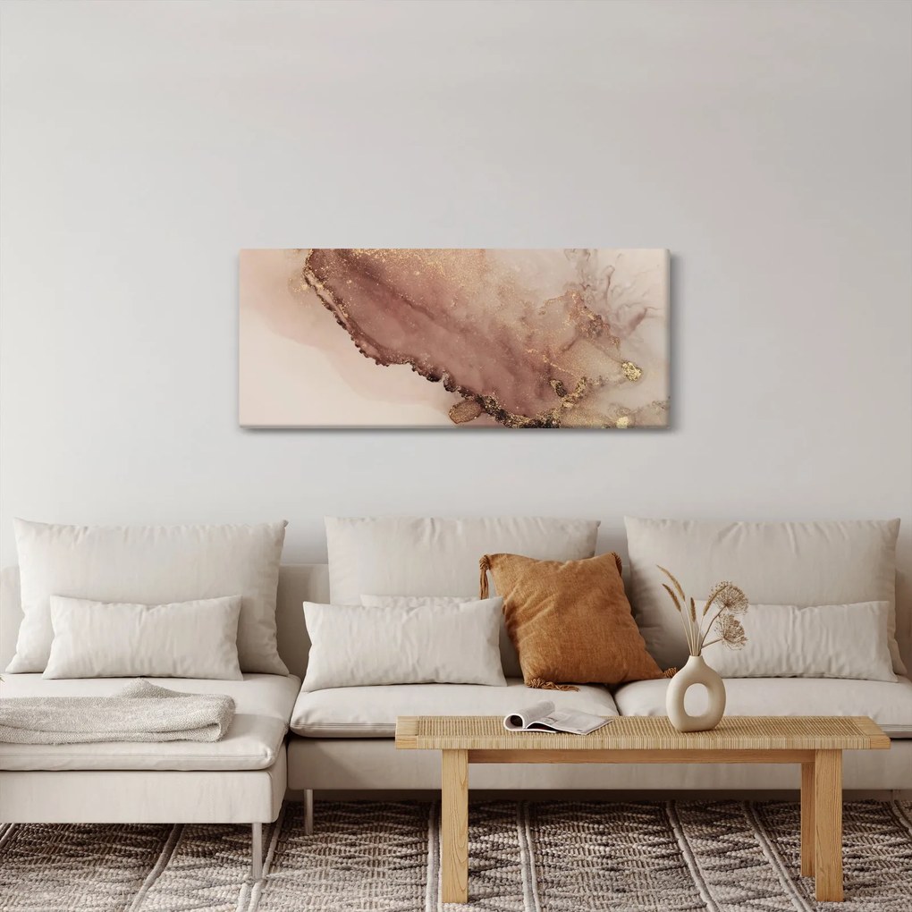 Obraz - Zlaté trblietky (120x50 cm)