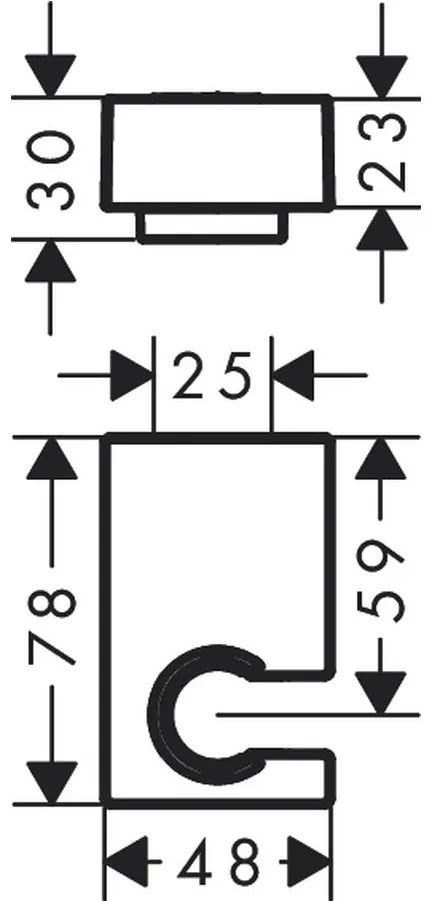Hansgrohe Hansgrohe, držiak sprchy Porter E, chrómová, HAN-28387000
