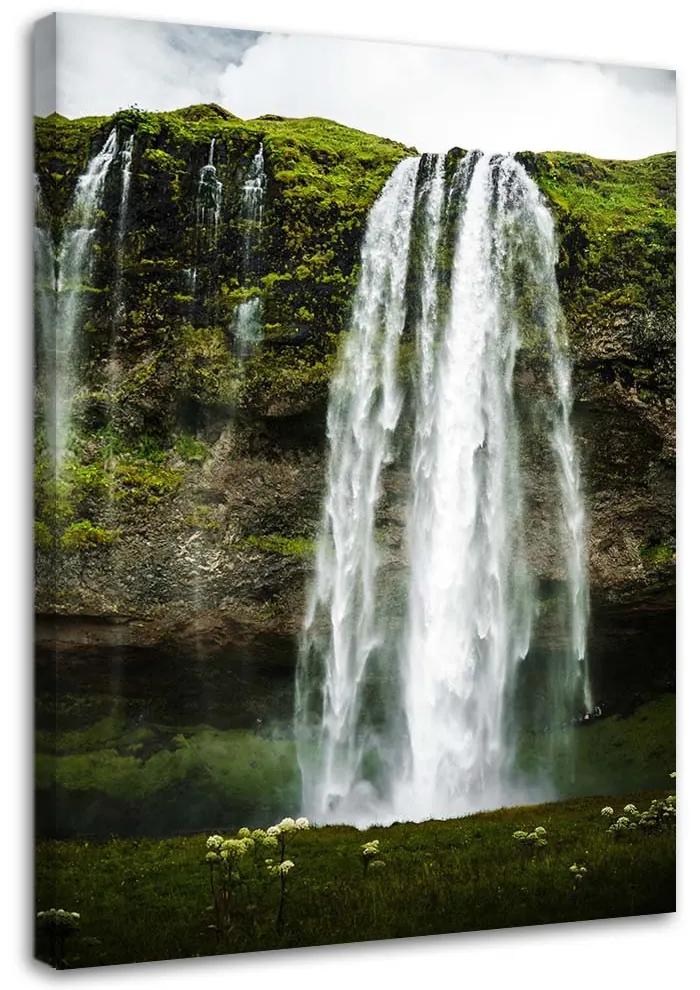 Gario Obraz na plátne Vodopád v zelených horách Rozmery: 40 x 60 cm