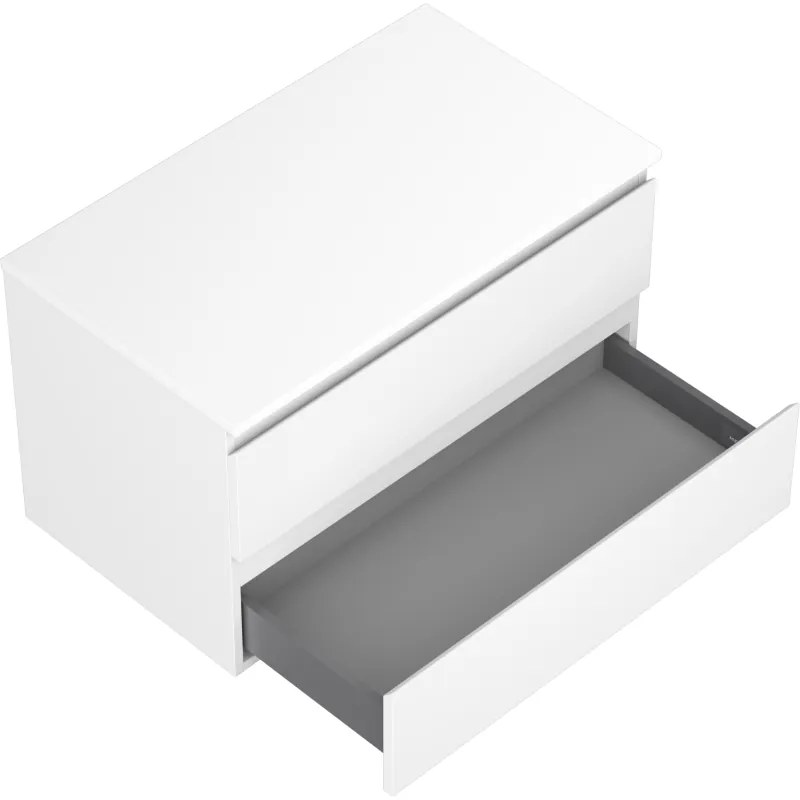 Mexen Orio, kúpeľňová skrinka 80 cm s hornou časťou, 2 zásuvky, biela matná, 91A10-08047-2-BFFC01