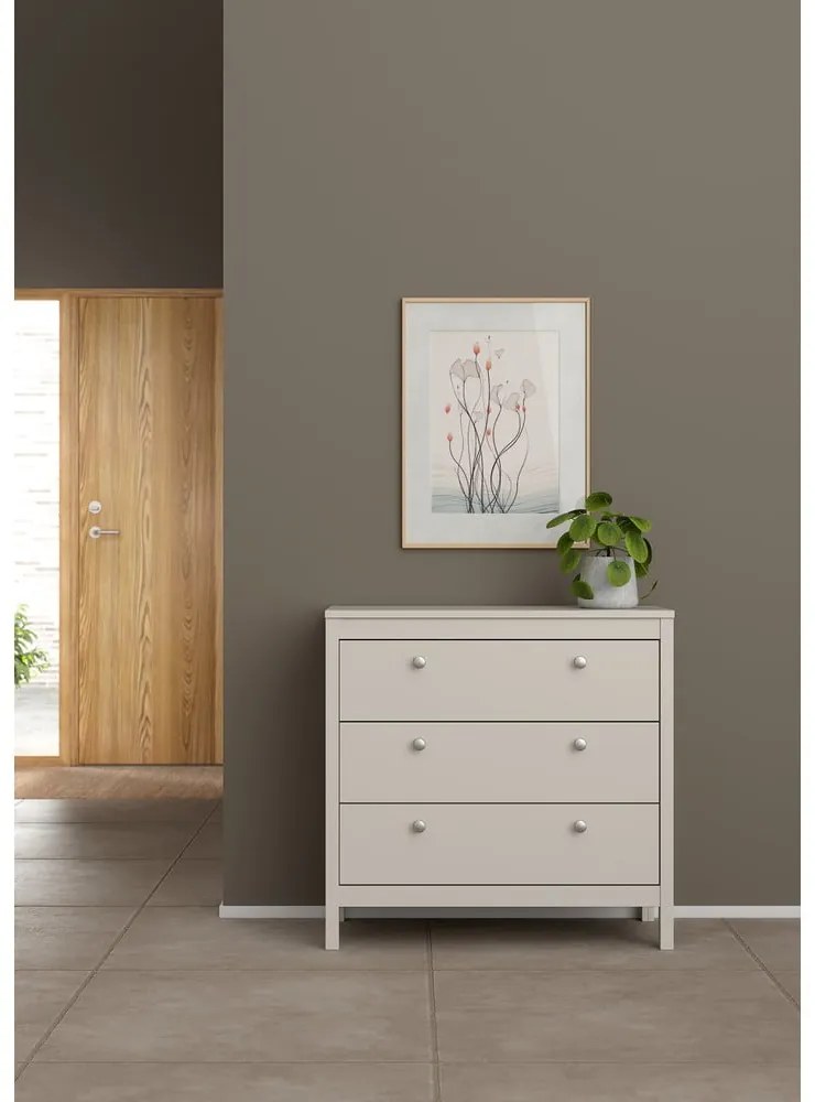 Sivobéžová komoda 82x80x38 cm Madrid – Tvilum