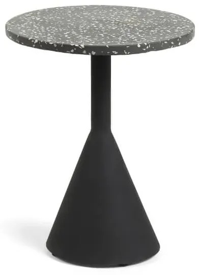 Odkladací stolík melano ø 40 cm čierny MUZZA