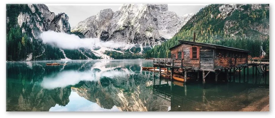 Sklenený obraz Styler Tyrol Lake, 50 x 125 cm