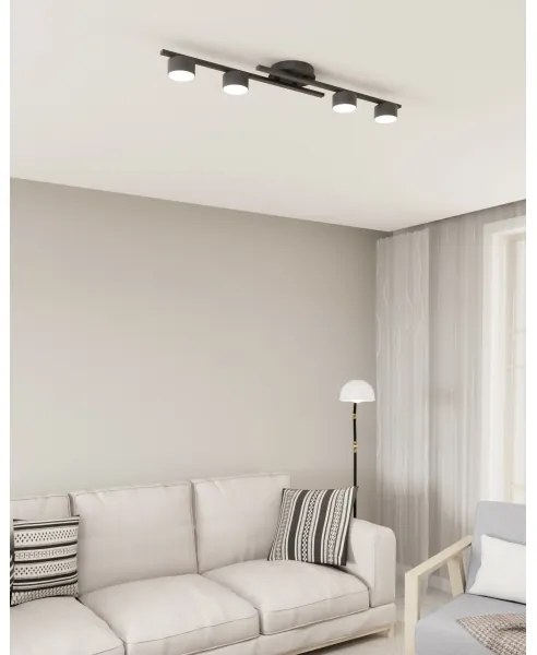 Stropné svietidlo FRAGMENT 4xGX53/12W/230V čierna