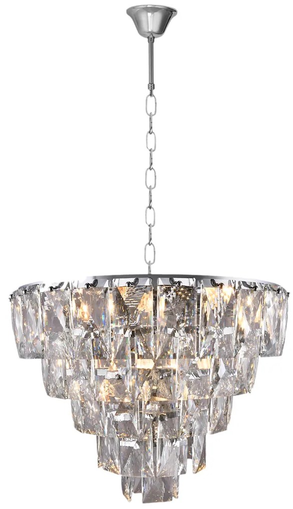 Luster Chelsea, 1x krištáľové tienidlo, (fi 50cm), ch