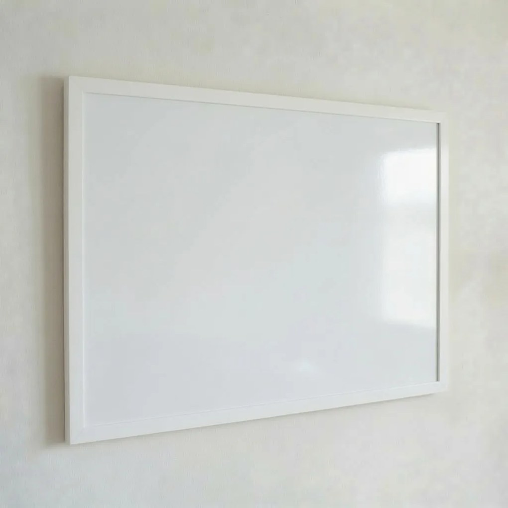 Toptabule.sk Biela magnetická popisná tabuľa v bielom drevenom ráme COLOR 100x40 cm