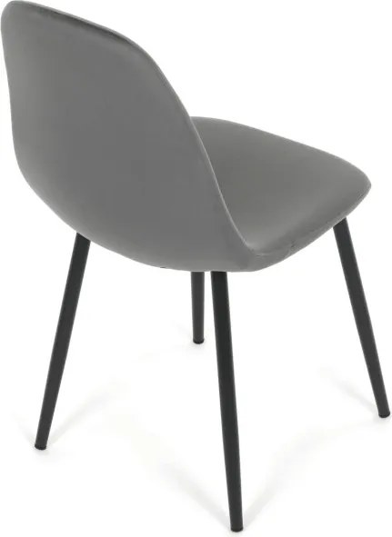 Jedálenská stolička zamatová, sivá CT-V2971 GREY4