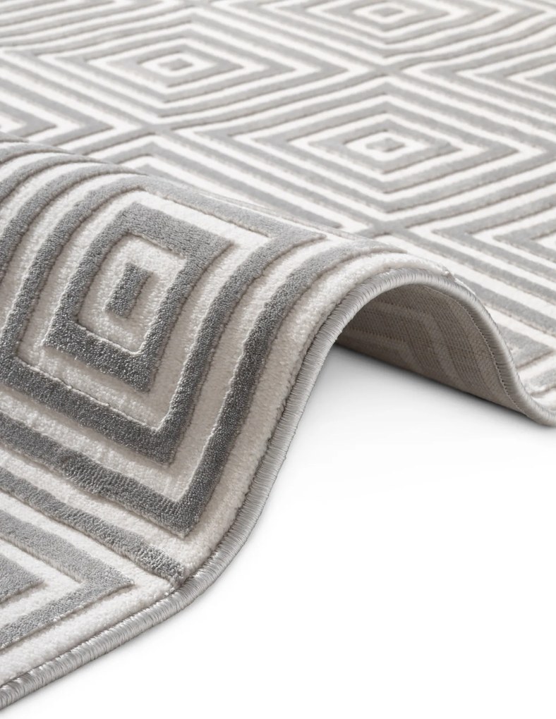 Kusový koberec Perles 106185 White Grey z kolekcie Elle, 200x280, šedá, obývacia izba, ELLE Decoration