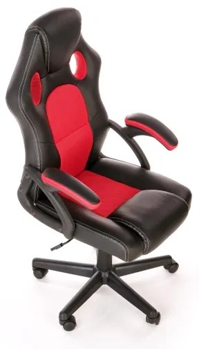 Kancelárska stolička KENU čierna/červená