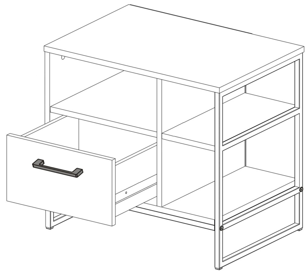 Sconto Nočný stolík RUFA dekor staré drevo