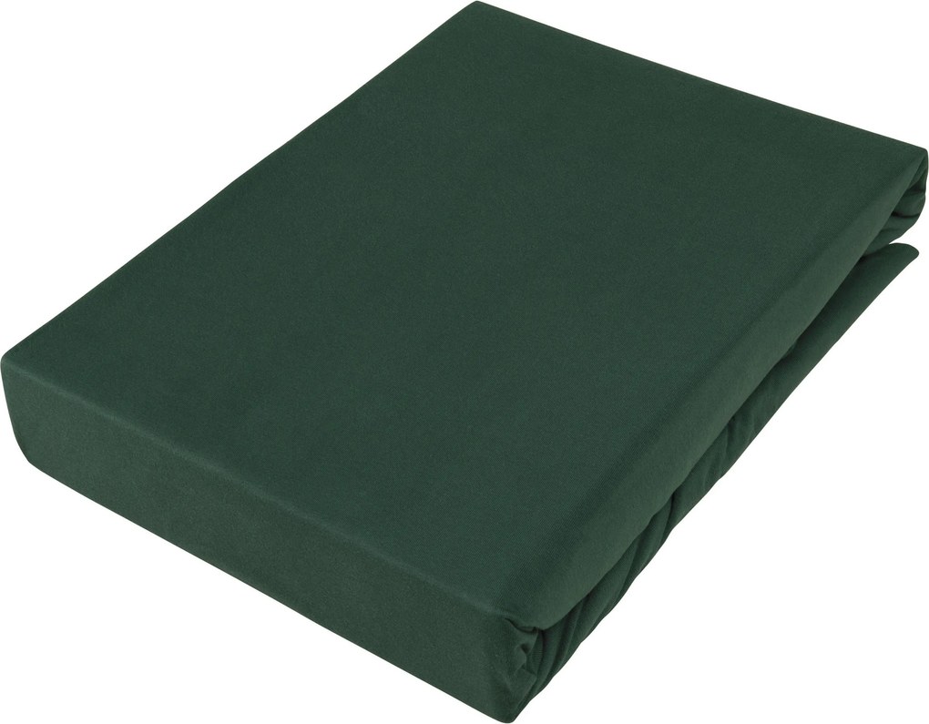 XXXLutz NAPÍNACIA PLACHTA NA BOXSPRIN, džersej, tmavozelená, 140/220 cm Novel - Obliečky & plachty - 004550010311