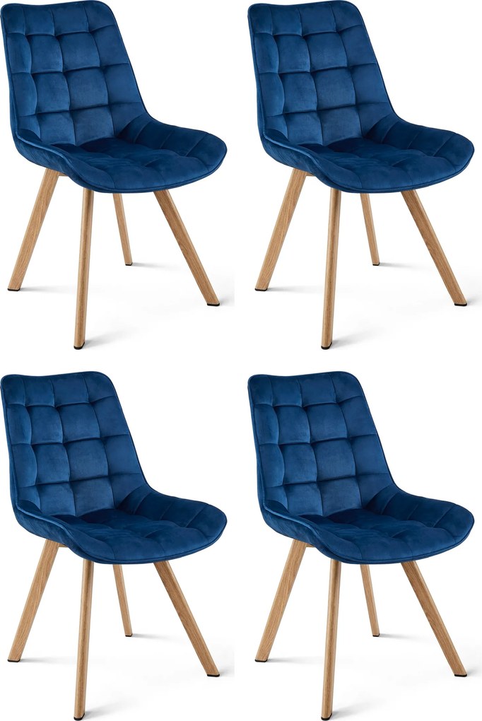 Jedálenská stolička SORIA VELVET, modrá