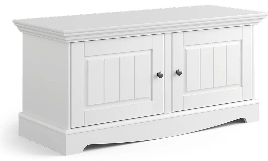 PROXIMA.store - Rustikálny masívny botník 2.0 - BELLUNO ELEGANTE FARBA: biela
