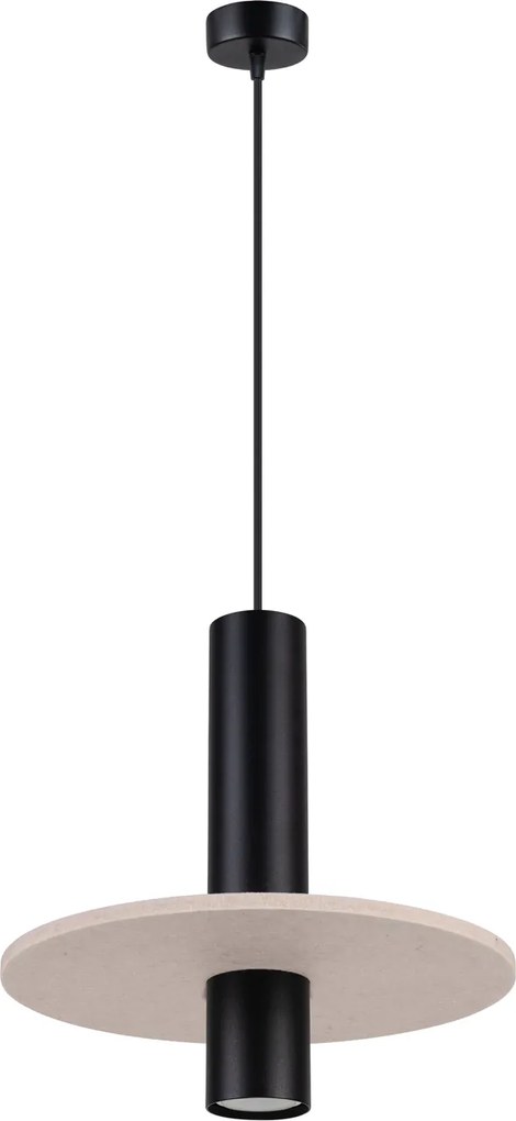 Závesné svietidlo Pelta 1, 1x čierne kovové tienidlo, be