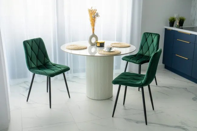 Jedálenská stolička MADISON zamatová, tmavozelená