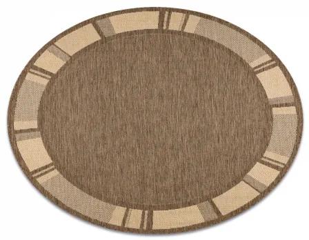 Okrúhly koberec SISAL FLOORLUX 20195 káva, mais Veľkosť: kruh 120 cm