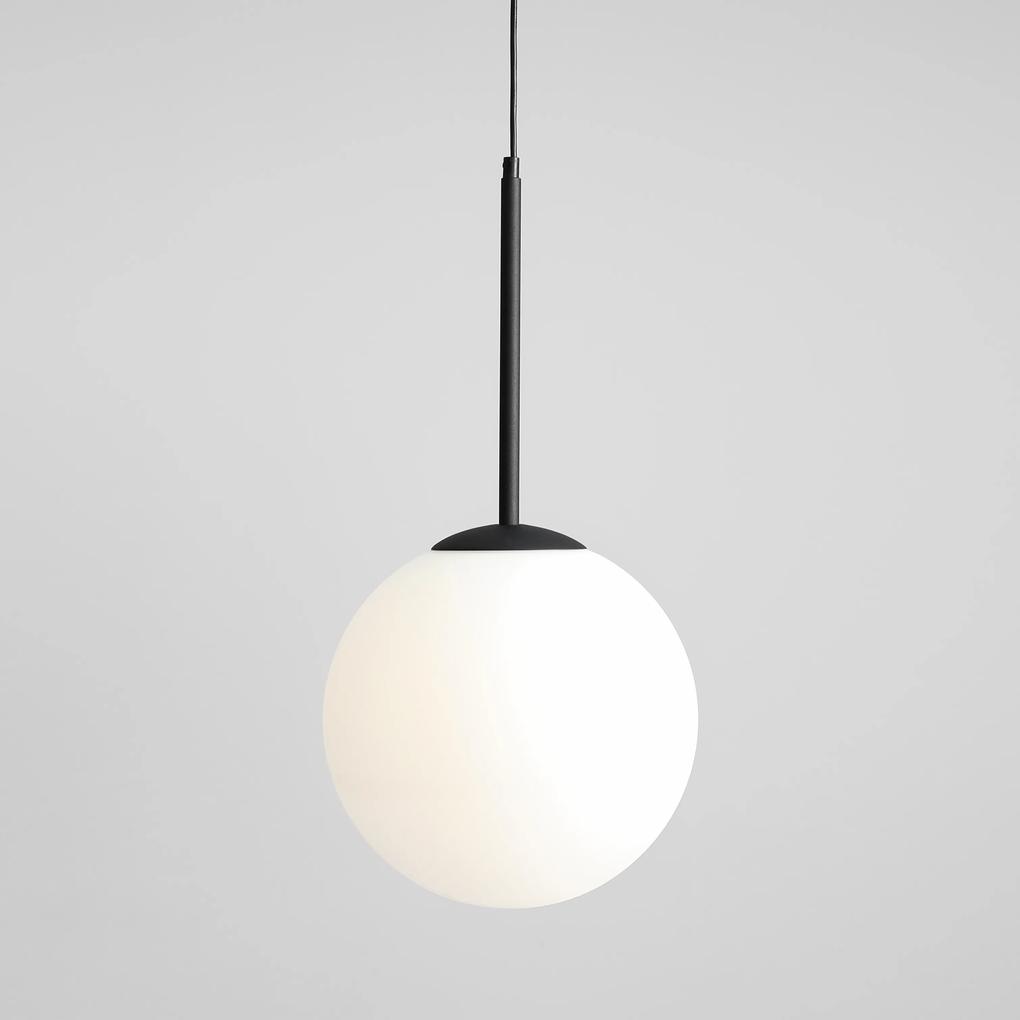 BALIA | Elegantná závesná lampa s tienidlom z mliečneho skla Farba: Čierna