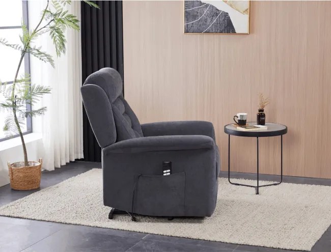 Polohovacie kreslo sivé, elektrické TV-7072 GREY2