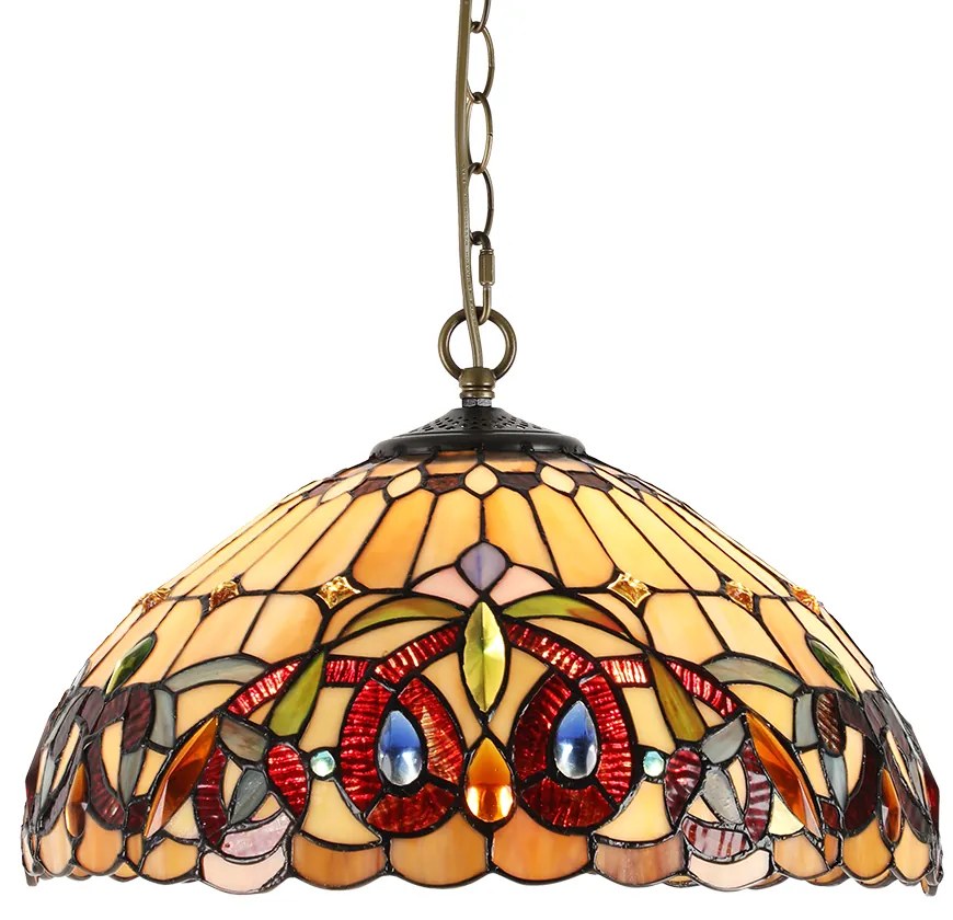 Luster do obývačky vitráž Prezent 1704 vzor 21