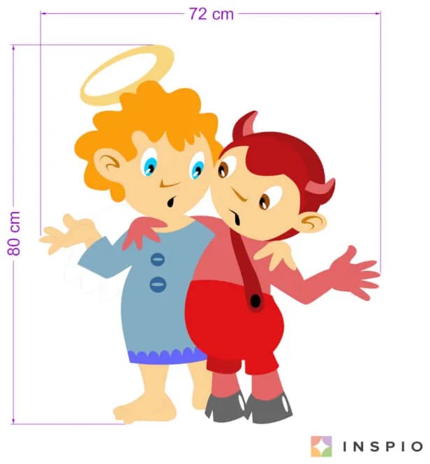 Nálepka na stenu - Anjel