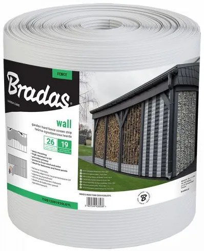 Bradas Tieniaca fólia na plot 19cm x 26m Light grey 1200g/m2