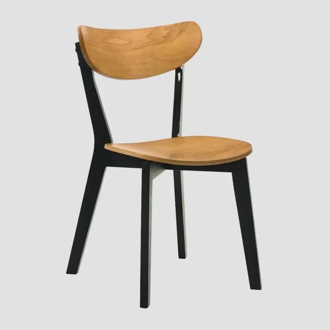 Set dvoch jedálenských stoličiek VIERI čierne / hnedé 718120