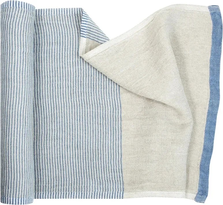 Podložka do sauny Kaisla 50x180, ľan-modrá