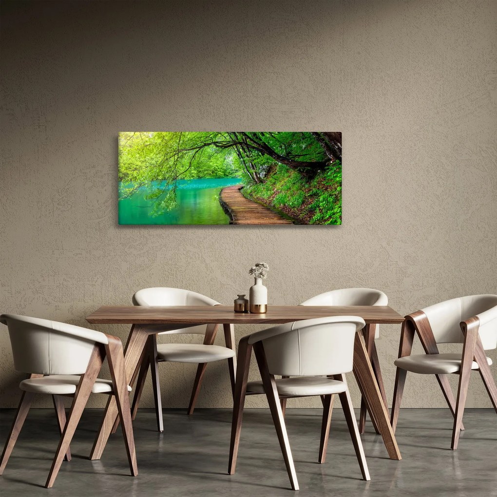 Obraz - Plitvické jazerá (120x50 cm)