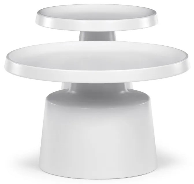 F4114 WT súprava konferenčných stolíkov, biela, 2ks