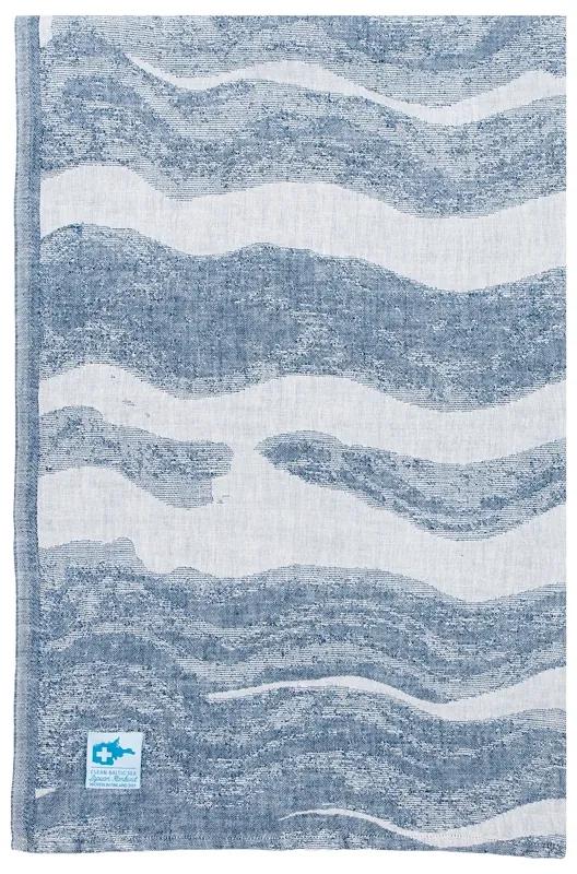 Ľanový uterák Aallonmurtaja, modrý, Rozmery  48x70 cm