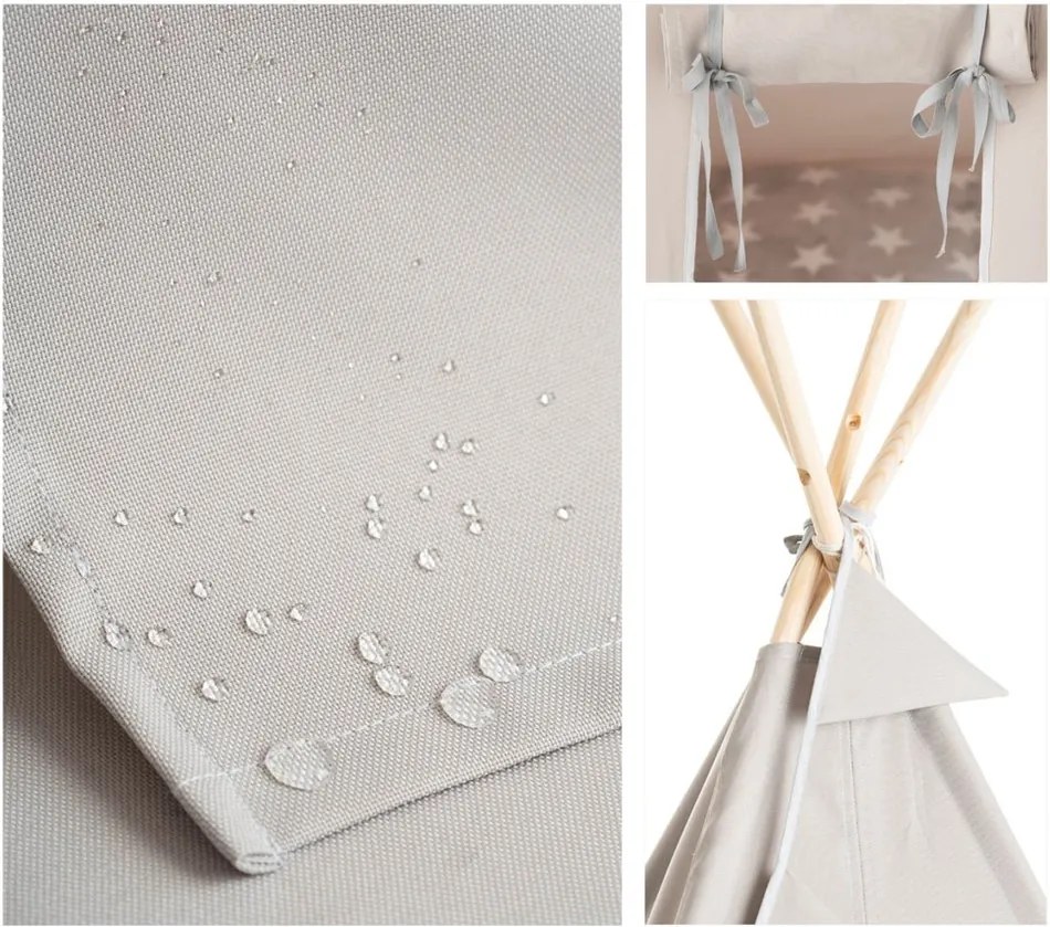 lovel.sk Detský vodeodolný stan teepee Garden Gray