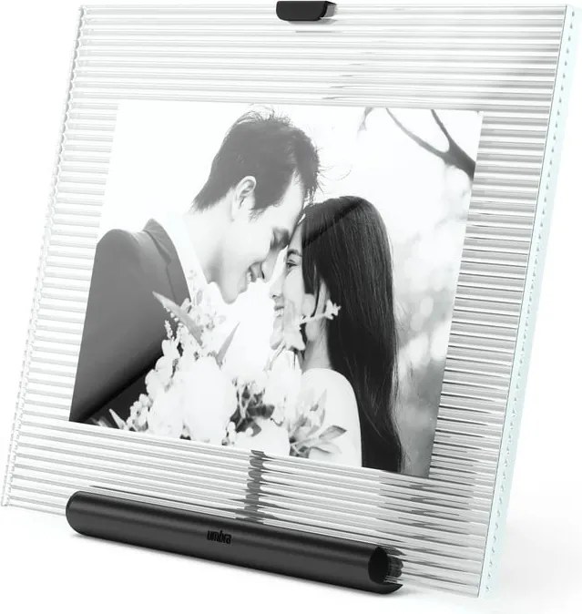 Čierny sklenený stojací rámček 16x20 cm Flute – Umbra