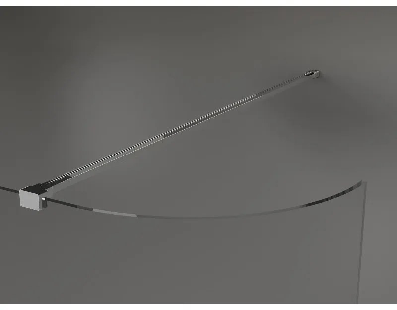 Mexen Kioto, zaoblená sprchová zástena 130 x 200 cm, 8mm číre sklo, chrómový profil, 800-130-101-01-06