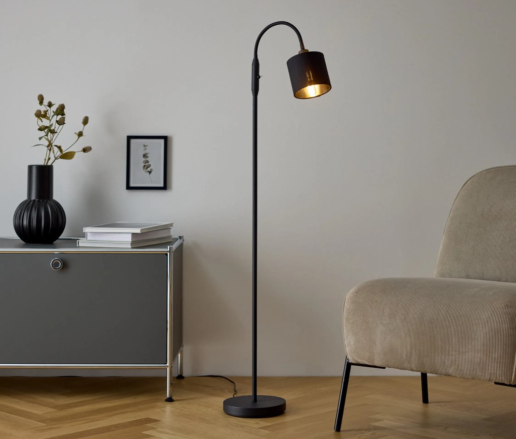 Stojacia lampa Reality »Tommy«, čierna