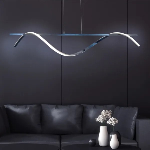 LED Luster na lanku RUMBA LED/23W/230V 4000K lesklý chróm