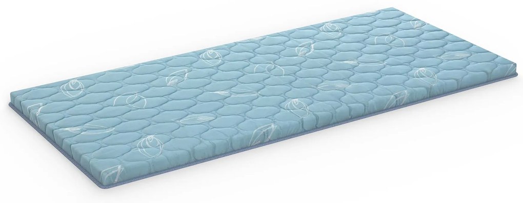 Vrchný Matrac Roll Up 5cm, podporná pena Ecocell®, protišmyková úprava, ošetrenie zeleným čajom, popruhy a taška pre jednoduché skladovanie a prenos