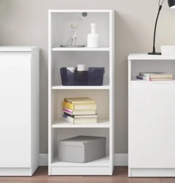 Polovysoký regál Carlos, biela, šírka 40 cm%