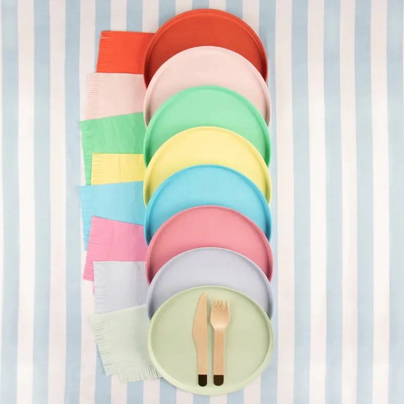 Meri Meri Kompostovateľný tanier Bright 19 cm