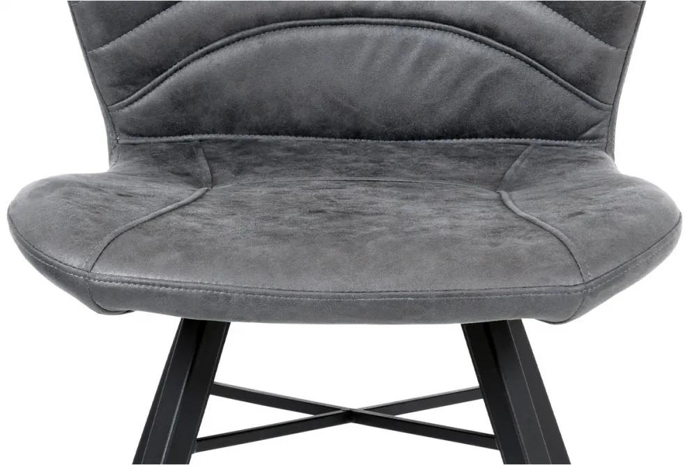 Jedálenská stolička MALUTI — látka, kov, viac farieb Sivá
