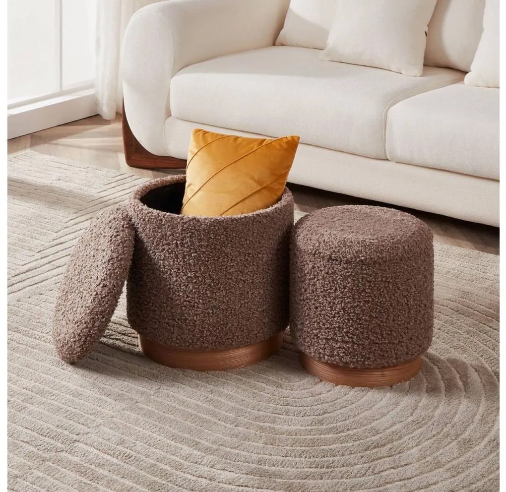 Eglo 424141 - SADA 2x Taburet MASHIKE pr. 31,5/38,5 cm hnedá