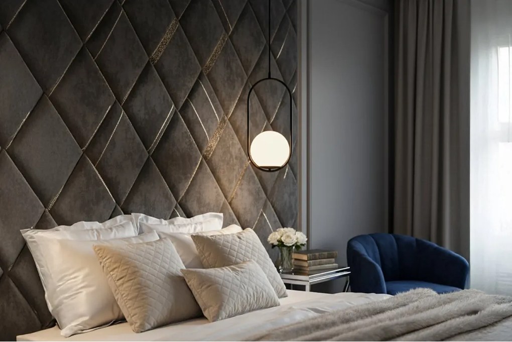 Závesné svietidlo Florence, 1x biele sklenené tienidlo, b, U