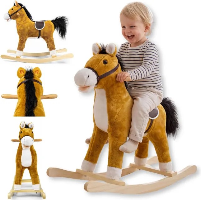Hojdací koník Teddy svetlohnedý
