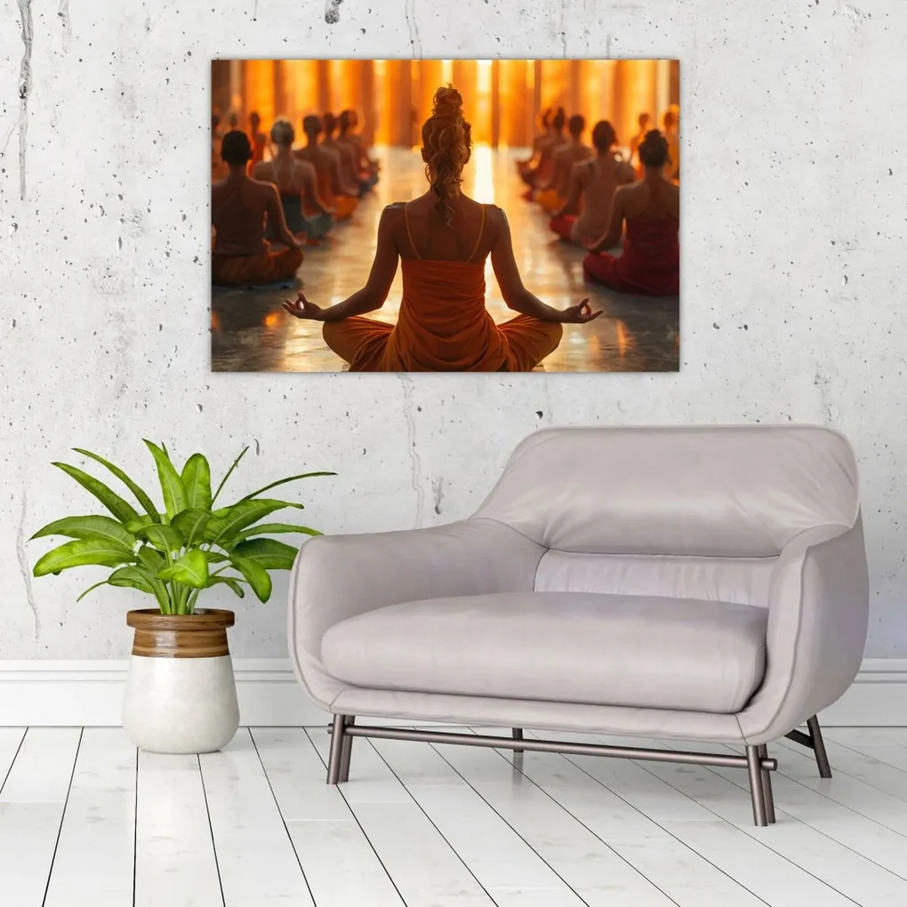 Obraz - Lekcia jogy (90x60 cm)