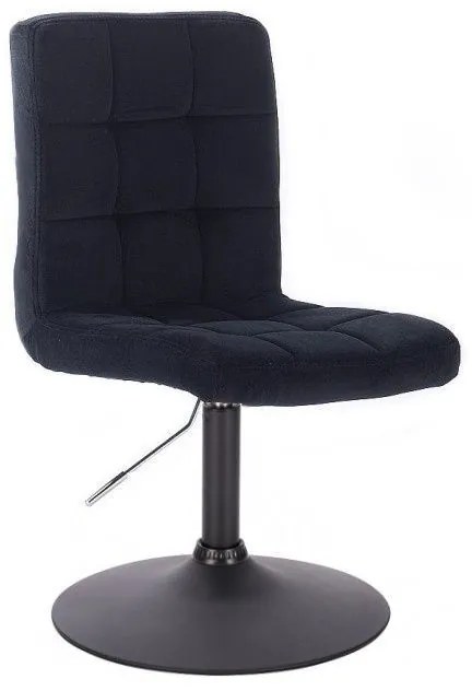 LuxuryForm DESIGN Stolička TOLEDO VELUR na čiernom tanieri - čierna